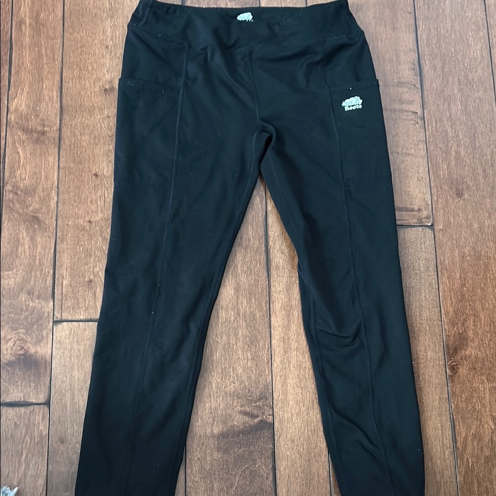 Roots Kids Black Leggings